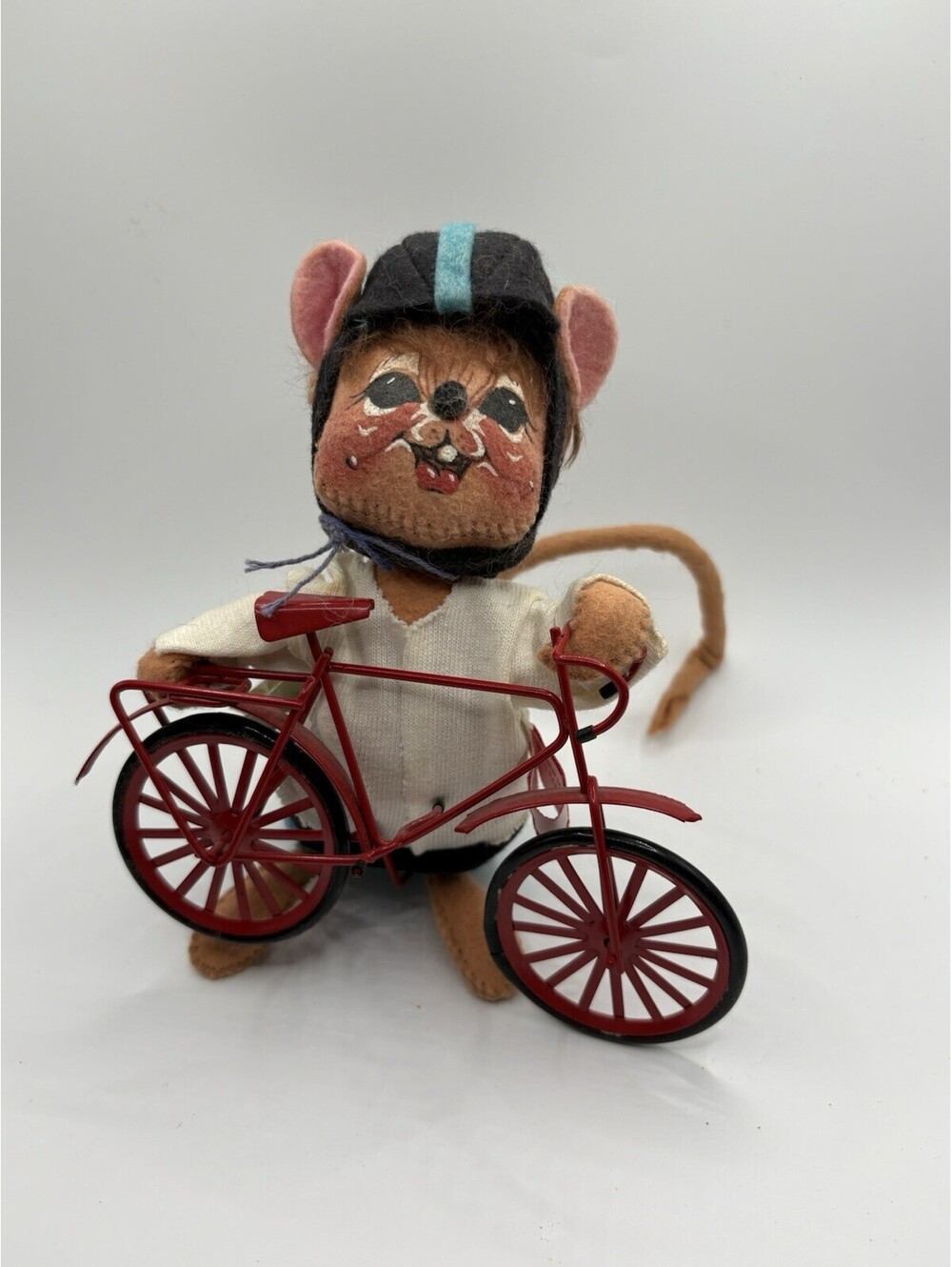 1995 Annalee Doll Mouse 7" With Red Bicycle Biking Sport #2015 W Tags